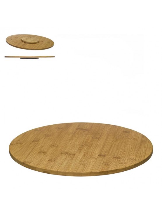Prato de Bambu Giratório
