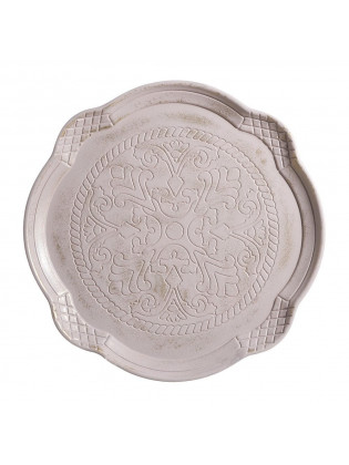 Bandeja Creme/Ouro Trabalhada 35cm