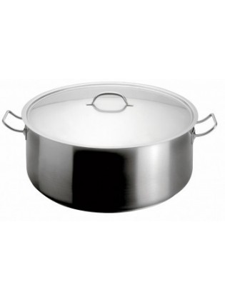 Caçarola Industrial C/Tampa Inox 45cm 26,5Ltr. | ARTAME