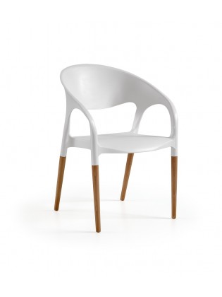 Cadeira Luna Pernas Madeira 