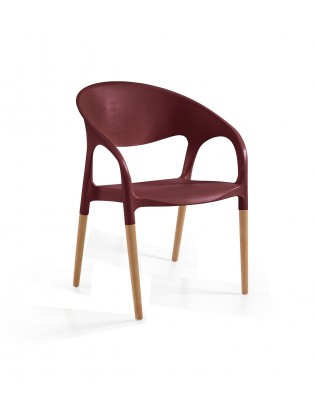 Cadeira Luna Pernas Madeira 