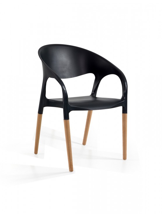 Cadeira Luna Pernas Madeira 