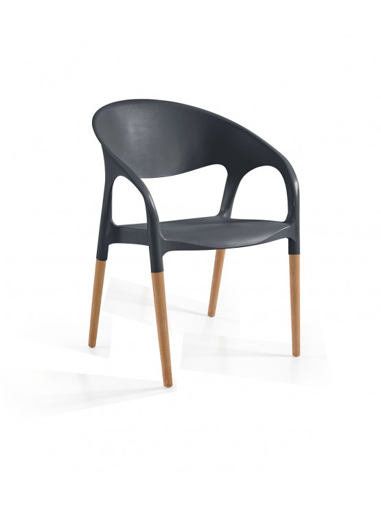 Cadeira Luna Pernas Madeira 