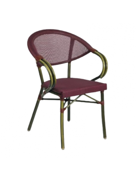 Cadeira Valão Tecido Bordô 