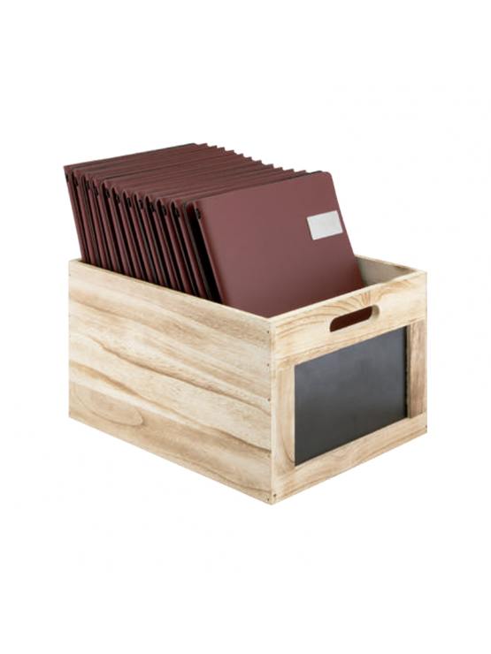 Caixa De Madeira C/Quadro Preto 21x28,3cm Securit 