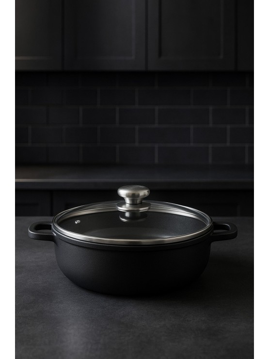  Caçarola Antiaderente 24cm  Black Series