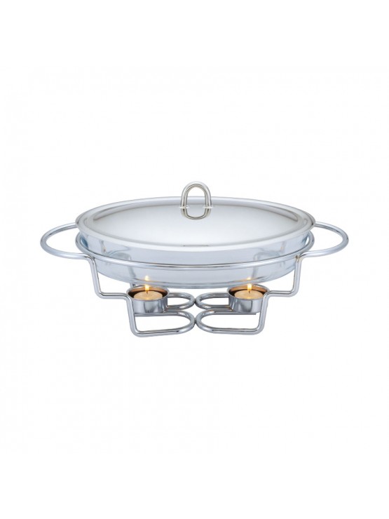 Assadeira Oval 3L Com Suporte de Aquecimento