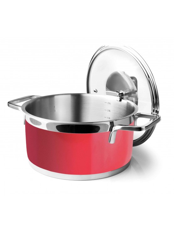 Caçarola Vermelha Buffet C/Tampa 3Lt