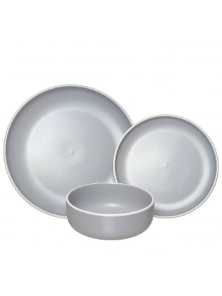 Serviço Mesa 18 Peças Cinza