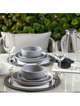 Serviço Mesa 18 Peças Cinza