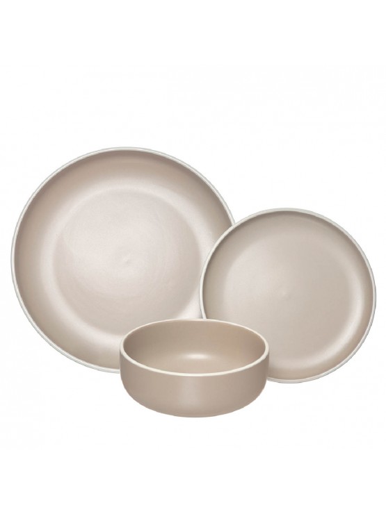 Serviço Mesa 18 Peças Bege