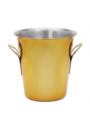 Balde Gelo Inox Dourado