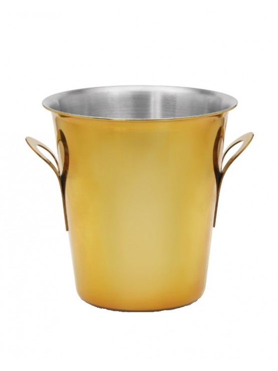 Balde Gelo Inox Dourado