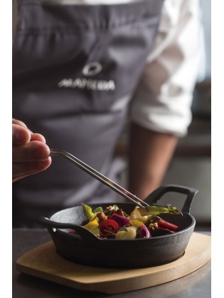 Caçarola Ferro Fundido Ø 12,5 cm Com Base Madeira