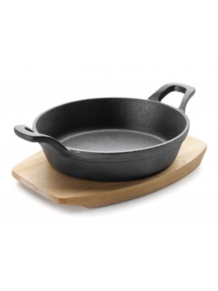 Caçarola Ferro Fundido Ø 16,2 cm Com Base Madeira