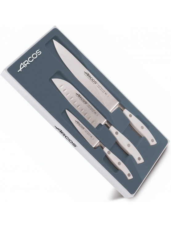 Conjunto 3 Facas ARCOS Série RIVIERA BLANC