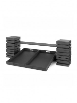 Conjunto 2 Níveis C/ 2 Tabuleiros 60x40cm Para Buffet 