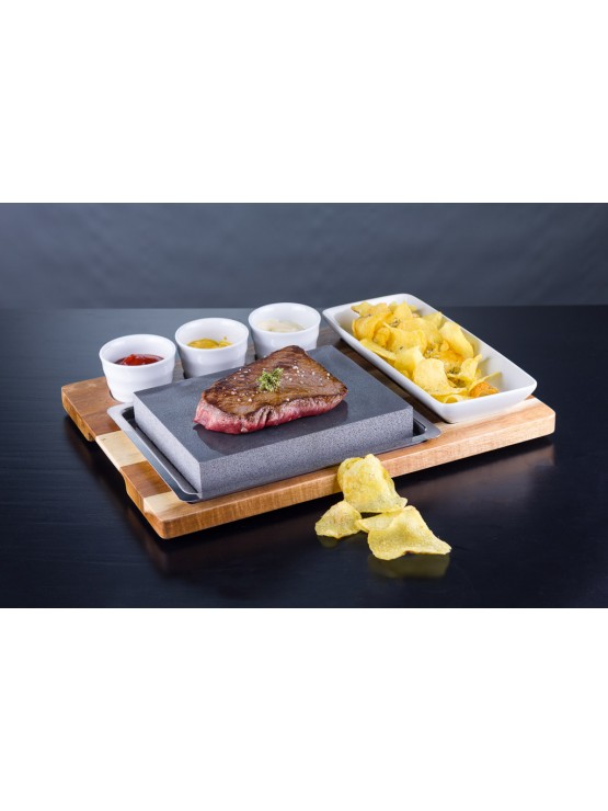 Bife na Pedra Com 4 Peças em Porcelana