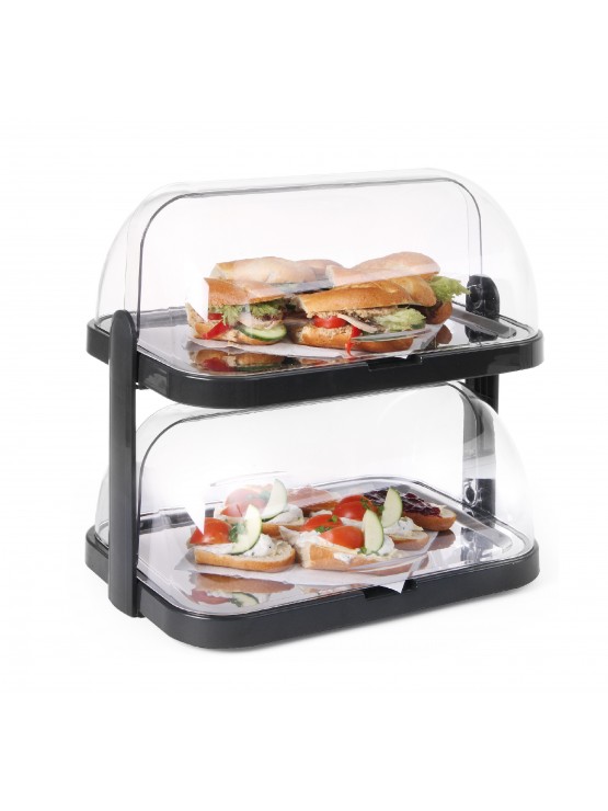 Expositor Alimentar Duplo com Tampa