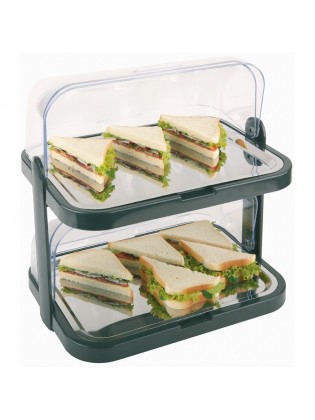 Expositor Alimentar Duplo com Tampa