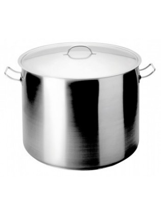 Panela Alta Industrial C/Tampa Inox 24cm 10,5Ltr. | ARTAME