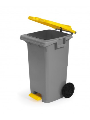 Recipiente / Container Lixo 80L C/Rodas + Pedal DOMPLEX